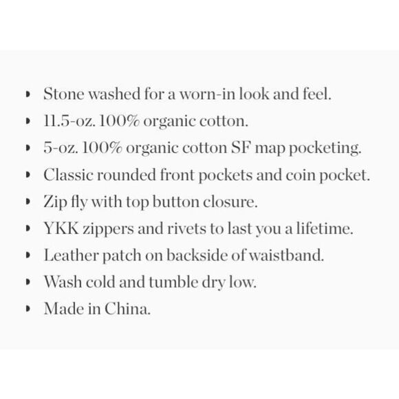 Taylor Stitch The Slim Natural Off White Cream Pants Mens 30 Buttonfly NEW - Picture 11 of 11